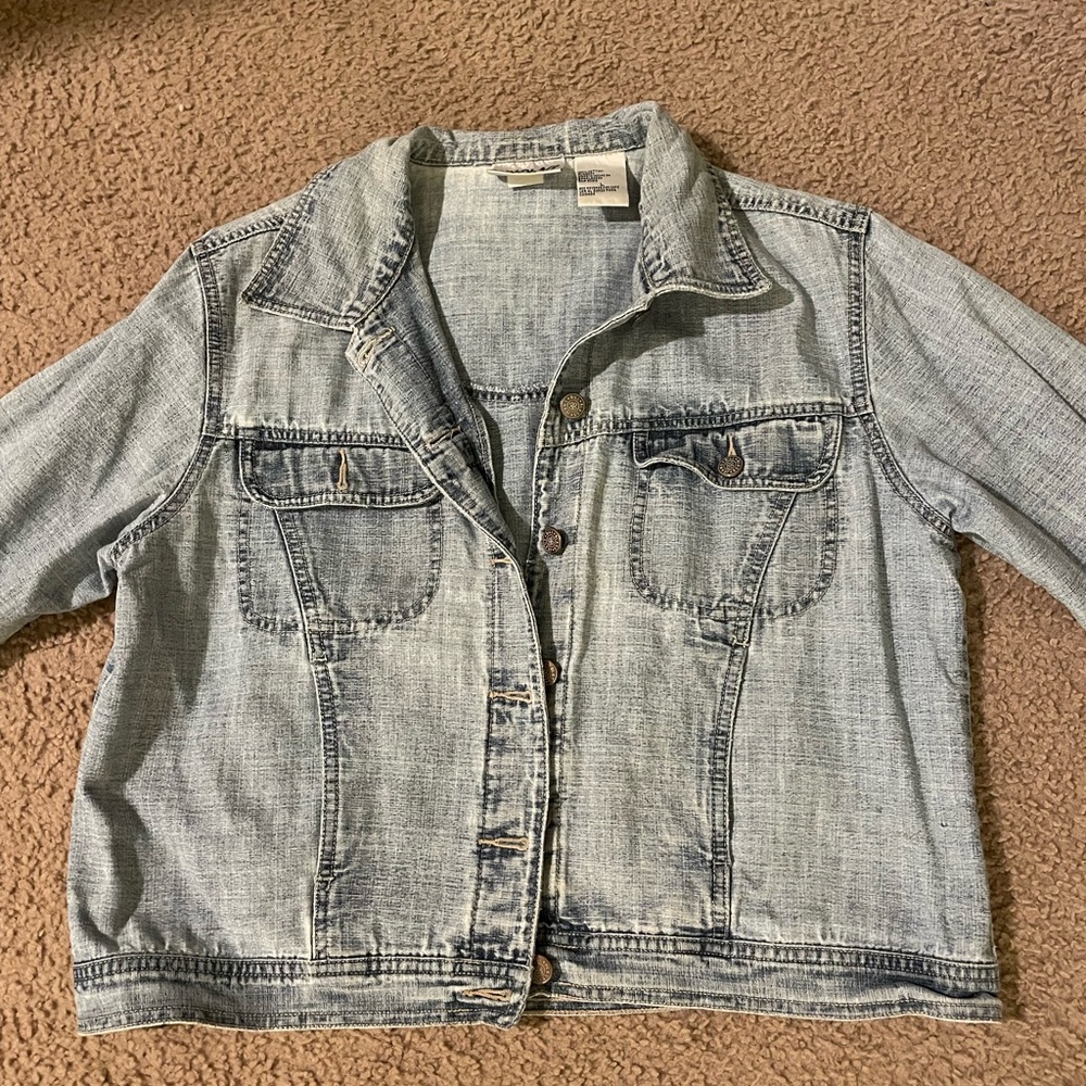 Distressed Light Wash Jean Jacket